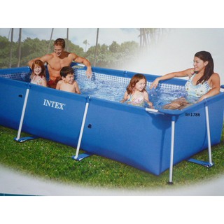INTEX 28271(本月特價) 原廠長方形框架家庭大游泳池260cm*160cm*65cm夏天 游泳 玩水 戲水