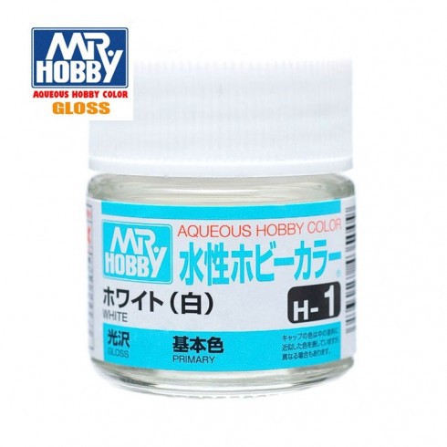 鋼普拉 現貨mr Hobby Gunze 郡氏gsi H 1 H1 環保新水性漆光澤白色模型漆10ml 蝦皮購物
