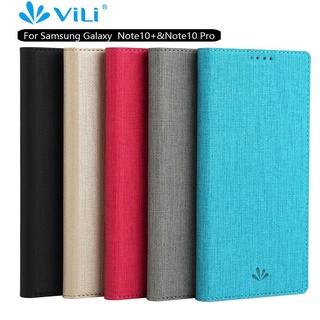 Vili 三星 Galaxy Note 10 Plus / Note10 手機殼 磁吸保護殼 支架插卡掀蓋殼 翻蓋皮套