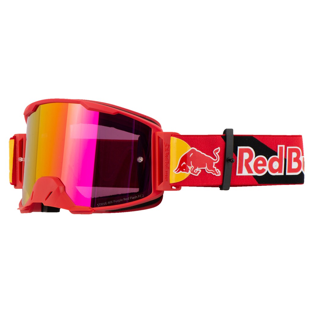 【德國Louis】Red Bull 摩托車騎士護目鏡 紅色電鍍鏡片消光紅鏡框越野車滑胎車紅牛車隊頭帶眼鏡20016456