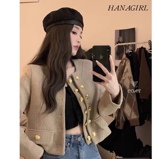 🎀Hanagirl 🇰🇷正韓女神款小香風外套 金釦西裝外套 C001