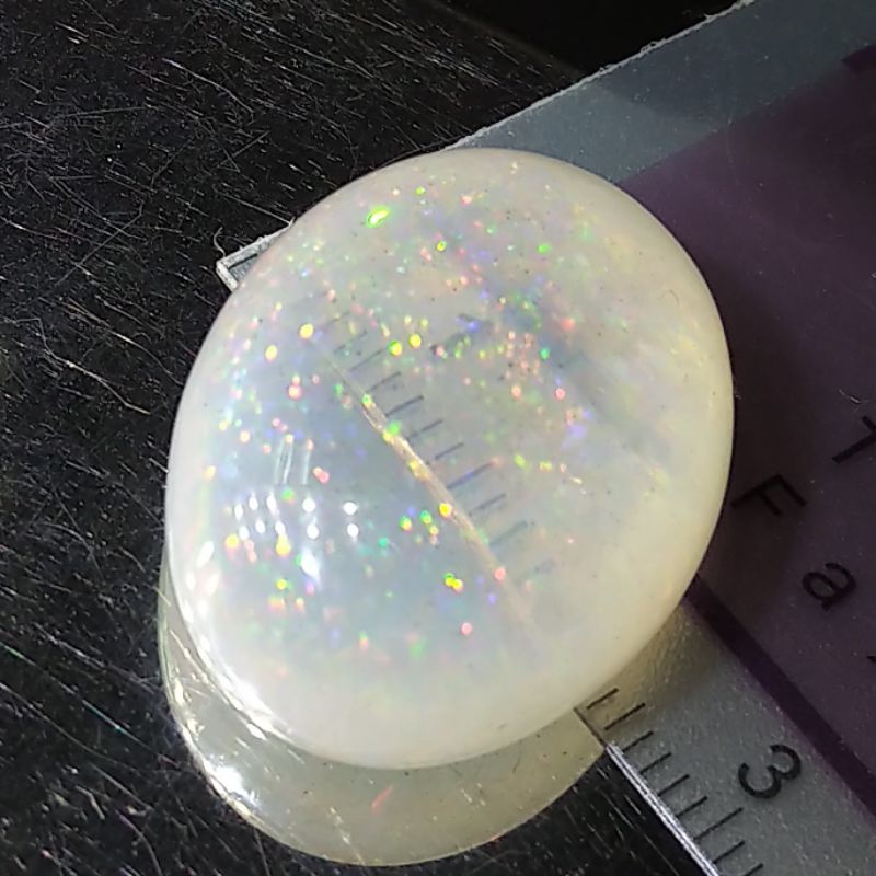 天然無處理大克拉星點蛋白石Opal蛋面裸石30.69克拉
