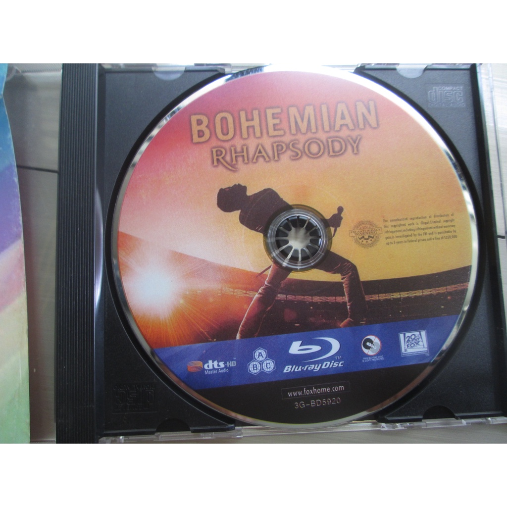 DVD(裸片 附外殼及說明)~Bohemian Rhapsody波希米亞狂想曲-QUEEN皇后樂團傳記電影