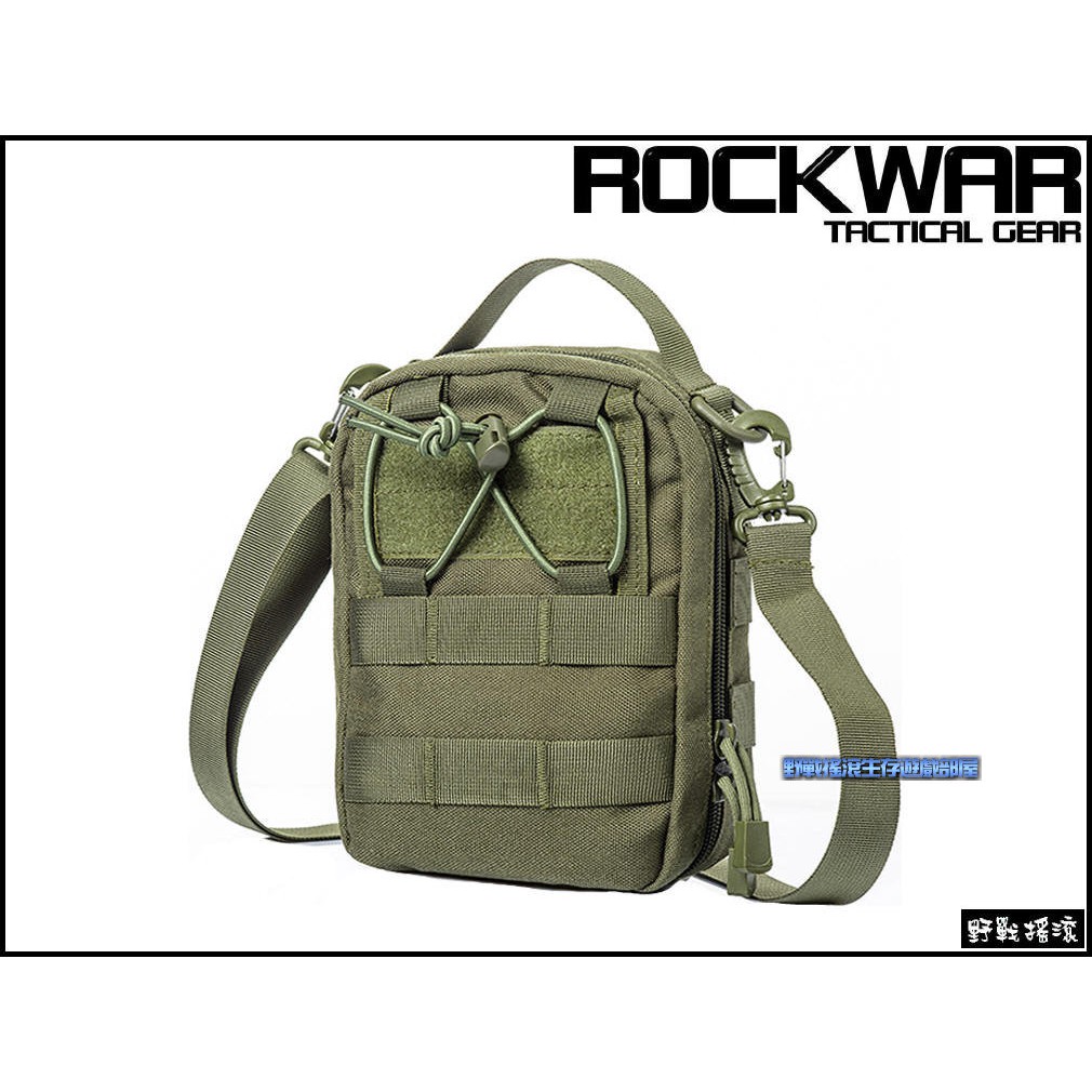 【野戰搖滾-生存遊戲】ROCKWAR 側背式戰術醫療包【軍綠色】側背包急救包雜物包單肩包勤務包腰包