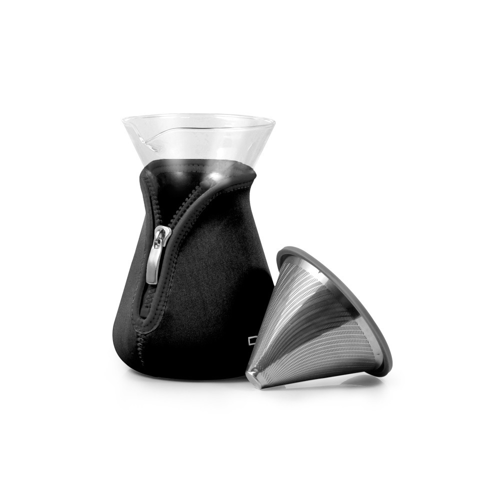 【Driver】北海道咖啡濾杯組600ml-黑色《泡泡生活》耐熱玻璃咖啡壺 濾杯 不銹鋼 檢驗合格
