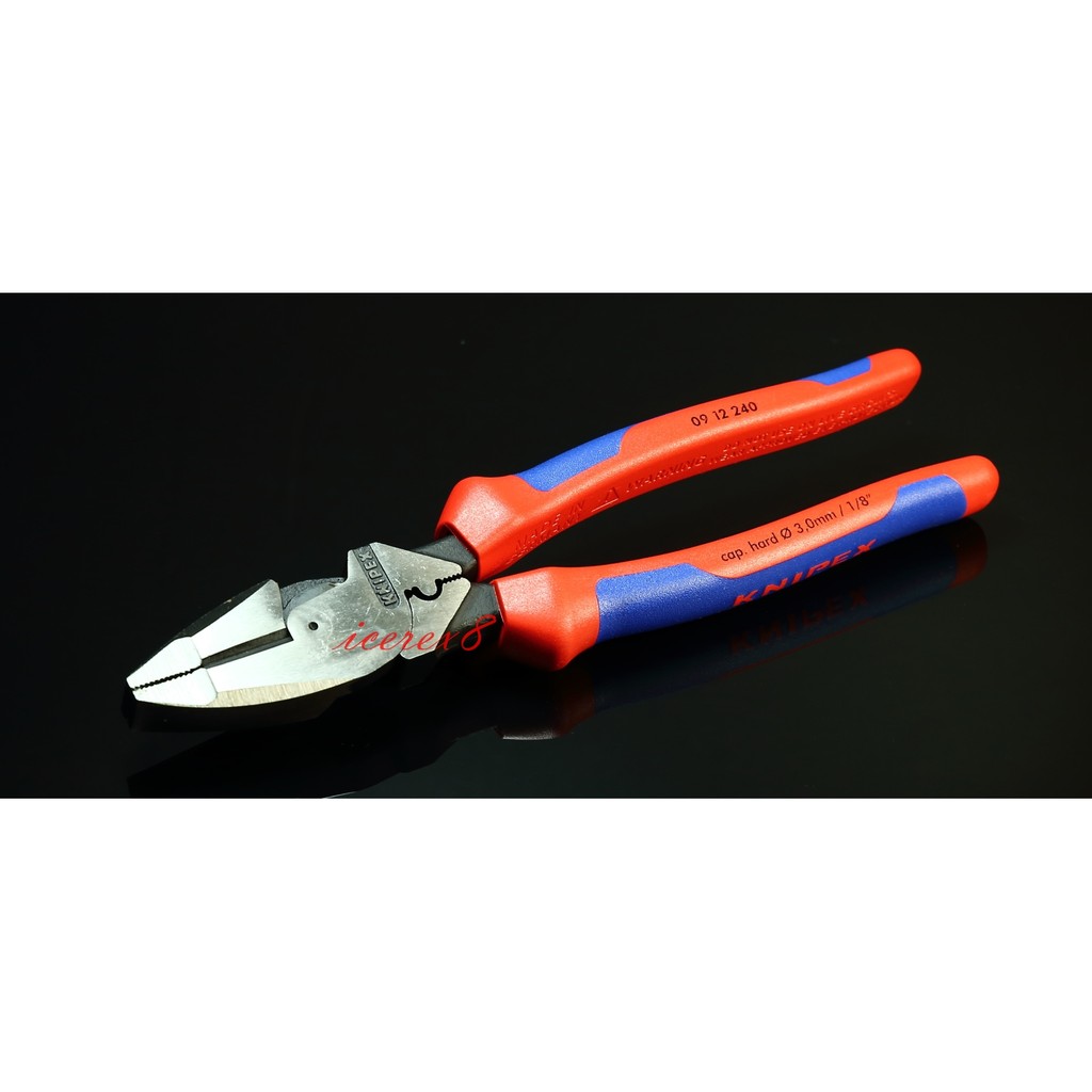 【美德工具】特價 KNIPEX 09 12 240(美式)雙料舒適型省力鋼絲鉗 老虎鉗