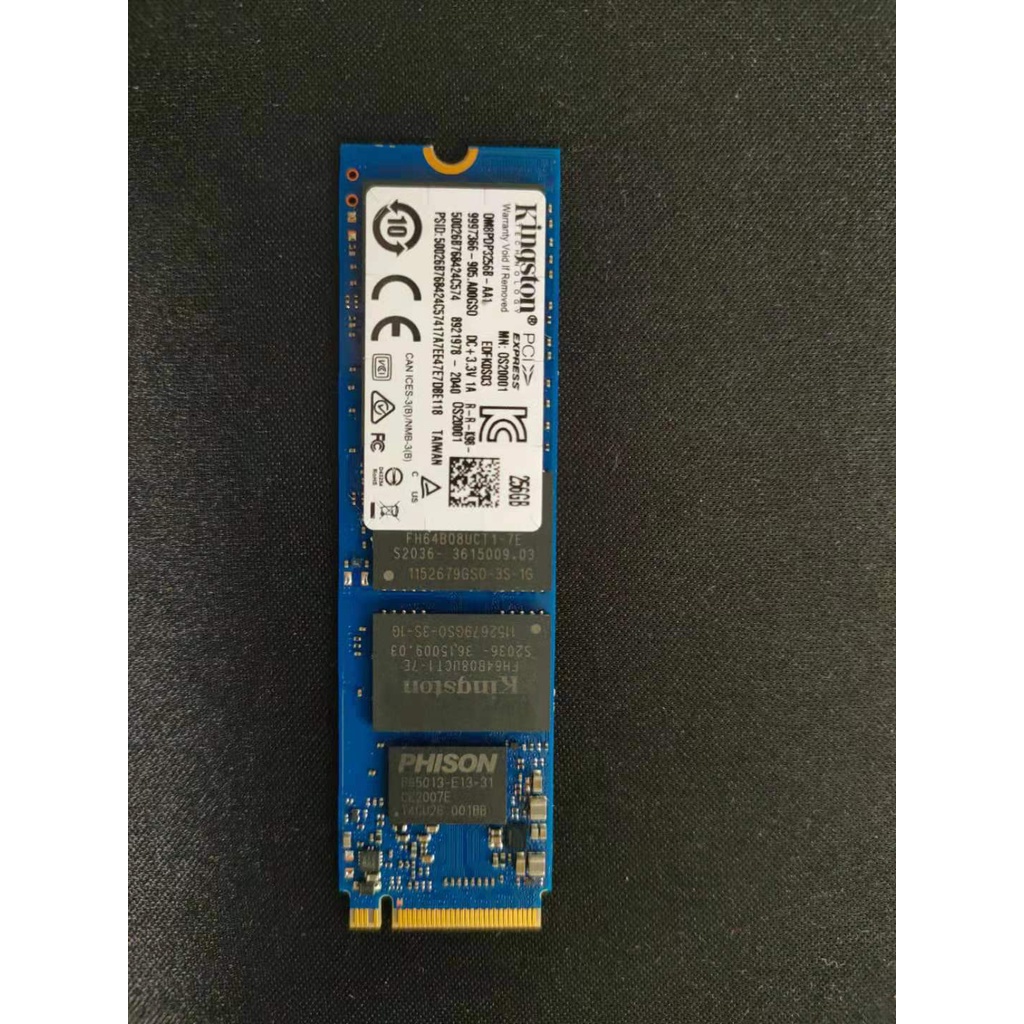 【Kingston 金士頓】 SSD PCIe 256GB 0M8PDP3256B-AA1(拆封新品)