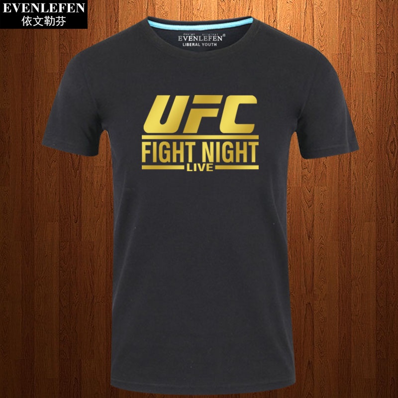 UFC終極格鬥冠軍賽T恤短袖男士拳擊武術上衣服純棉半截袖夏T恤衫