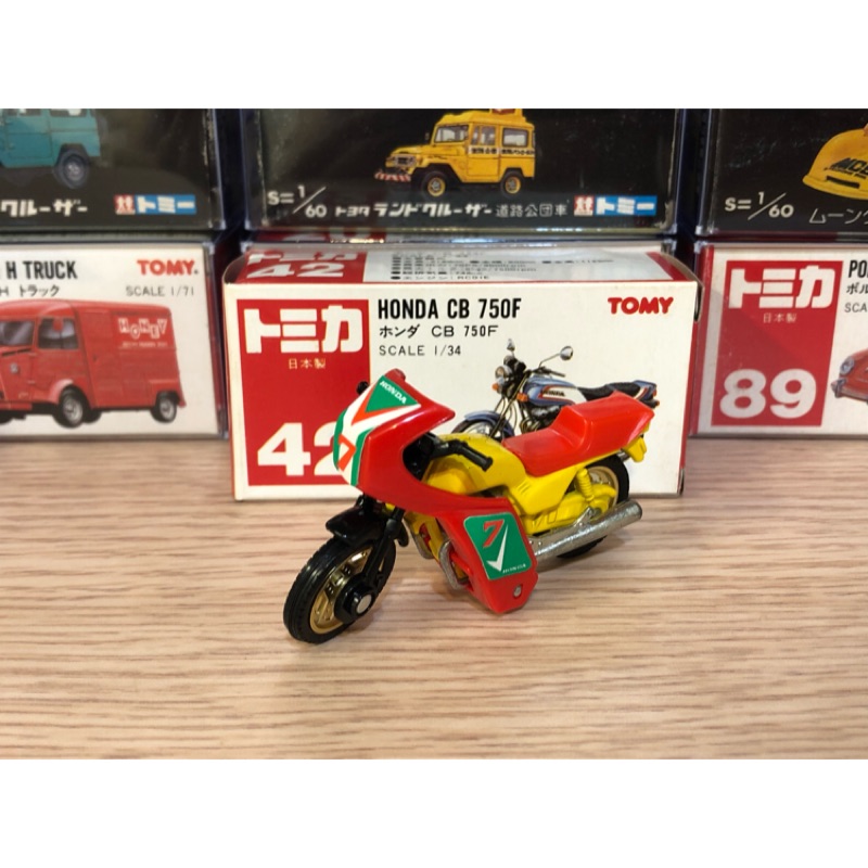 Tomica 日本製no 42 Honda Cb 750f 摩托車紅標絕版全新 蝦皮購物