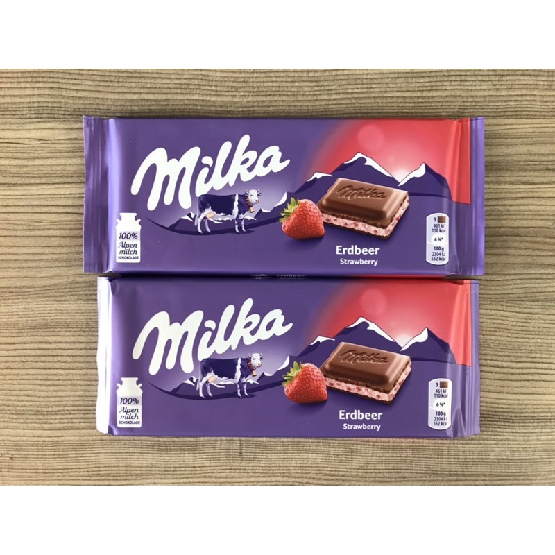 《茶蛋市集》 妙可 Milka 乳牛斑斑牛奶巧克力 草莓夾心巧克力 整片裝 100g 2022 冬季限定 新上市 限量