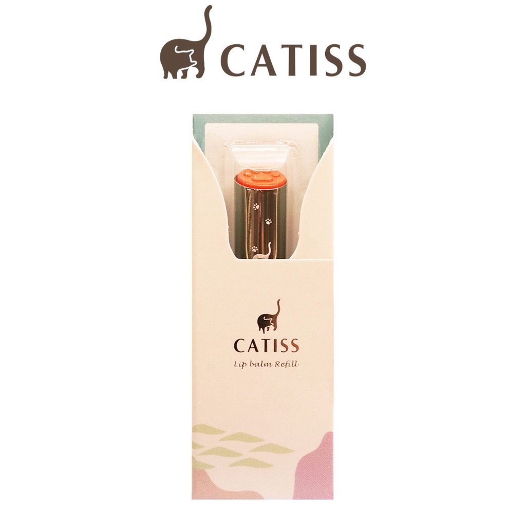 CATISS貓掌護唇膏補充蕊-潤色粉橘