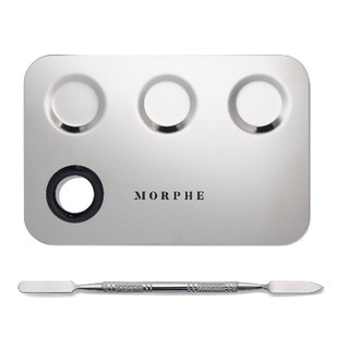 美國 Morphe MIXING PALETTE & SPATULA 調色盤 水粉調色盤 不銹鋼含調刀【愛來客】