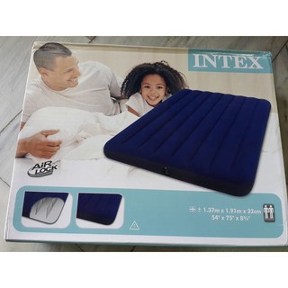 <極速出貨>美國INTEX68758 雙人防水植絨充氣床/露營/飯店 加床好用137*191*22cm