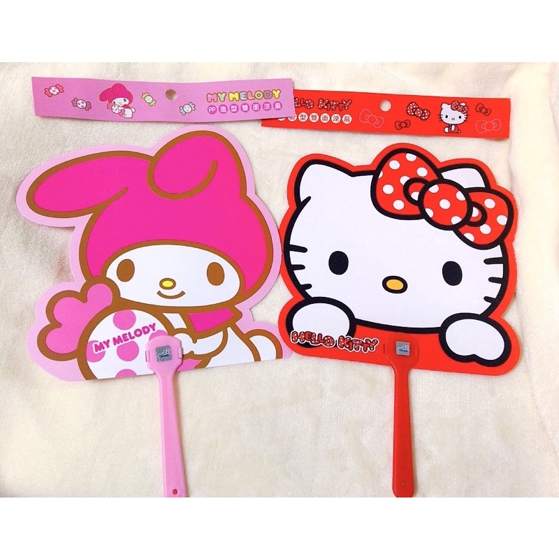 Sanrio三麗鷗凱蒂貓Hello Kitty/美樂蒂/造型雙面涼扇/扇子