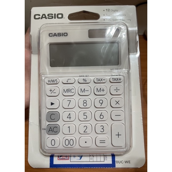 💥全新【CASIO】MS-20UC-We 12位數 小型商用計算機-附保固卡