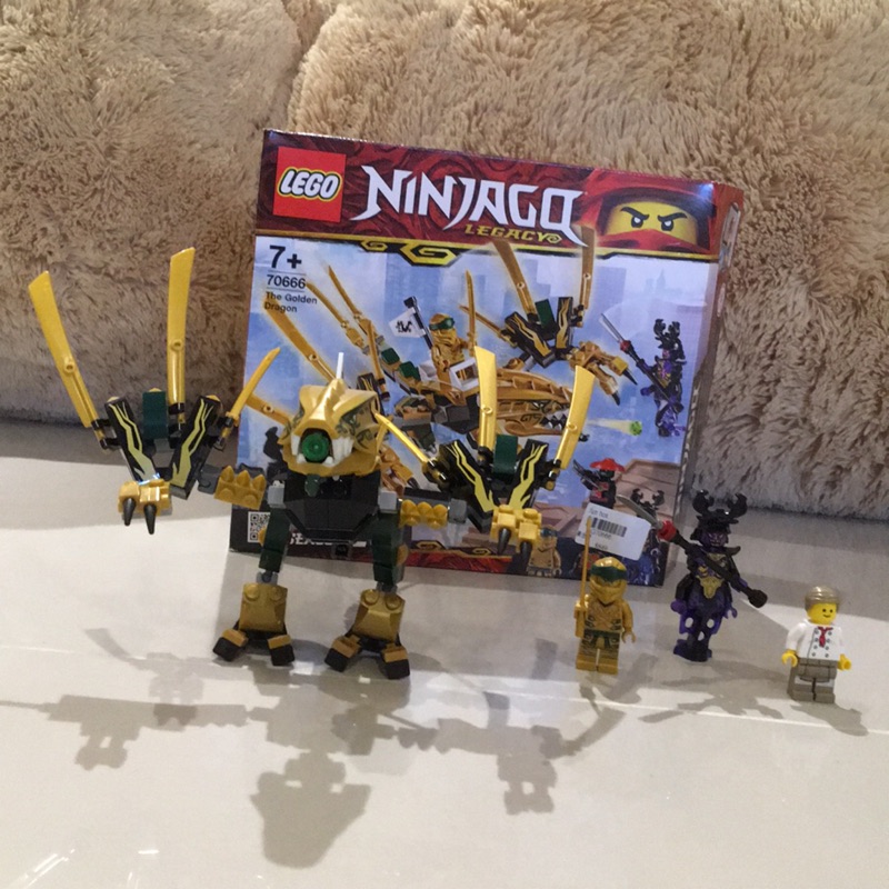 二手樂高Lego 70666 ninjago 旋風忍者 黃金龍。送人偶。含盒及說明書。