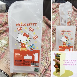 台灣製Hello Kitty 塑膠直式四層斜口收納盒 筆筒 刷具筒 桌上型收納盒 實用 生日禮物 兒童節禮物 牛牛ㄉ媽
