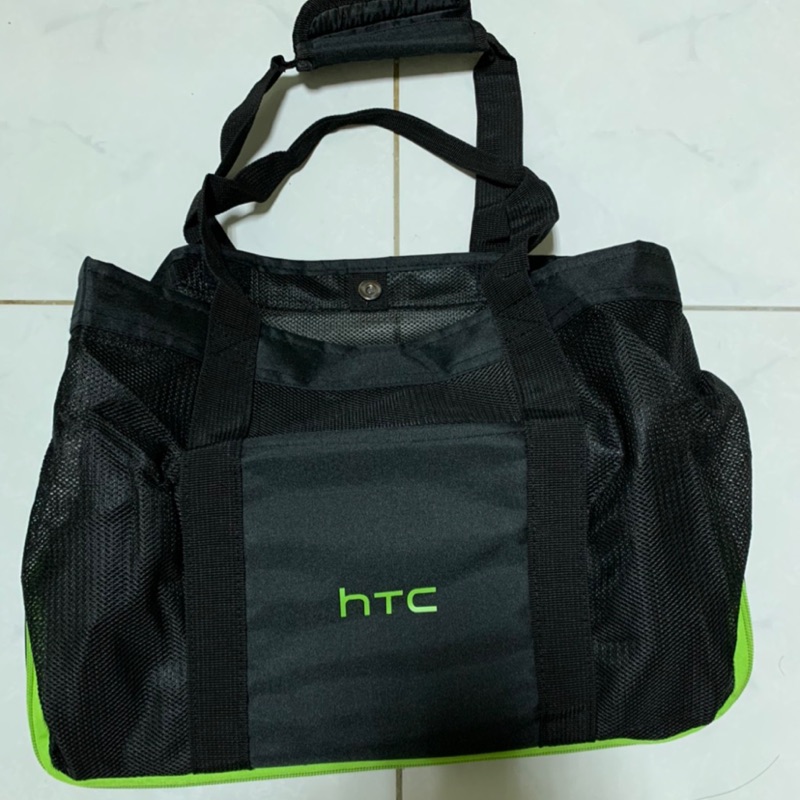 HTC VIVE黑色手提購物袋 宏達電(保冷 購物二合一袋子) 雙層多功能購物袋 股東會紀念品 全新