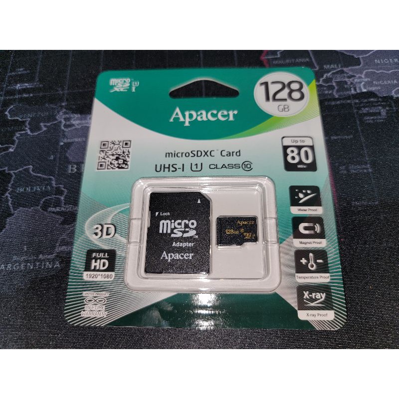 ［全新］宇瞻 Apacer 128G 記憶卡 microSDXC 128GB class10 TF UHS-1 台灣制