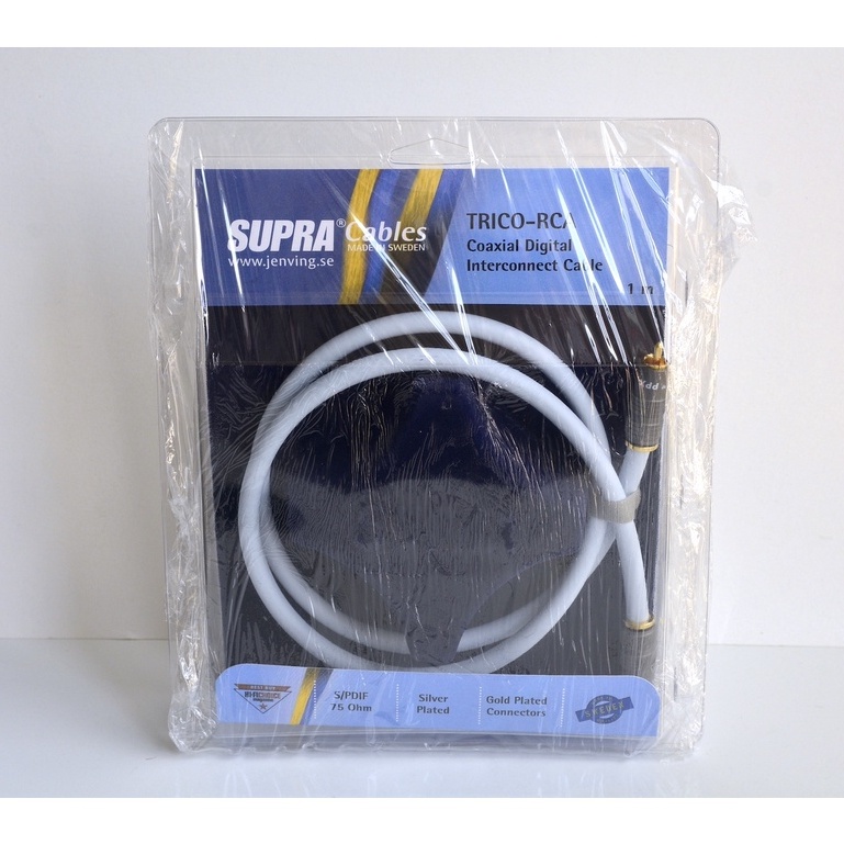 [現貨] 瑞典製 Supra Trico RCA-RCA 旗艦數位線 1m / 2m / 裸線 切售 / 訂製BNC