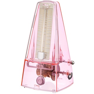 【三木樂器】日本製 NIKKO 透明節拍器 發條節拍器 機械鐘擺式節拍器 鋼琴節拍器 發條式 鐘擺 節拍器 粉紅