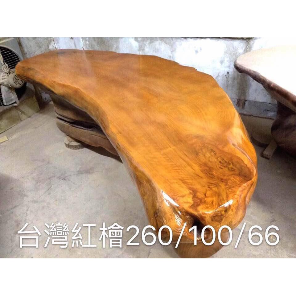 (茶陶音刀)台灣紅檜原木桌 .260X80X高66公分