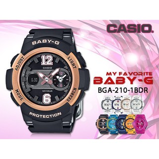 CASIO 時計屋 卡西歐手錶 BABY-G BGA-210-1B 女錶 樹脂錶錶帶 防震 防水 BGA-210