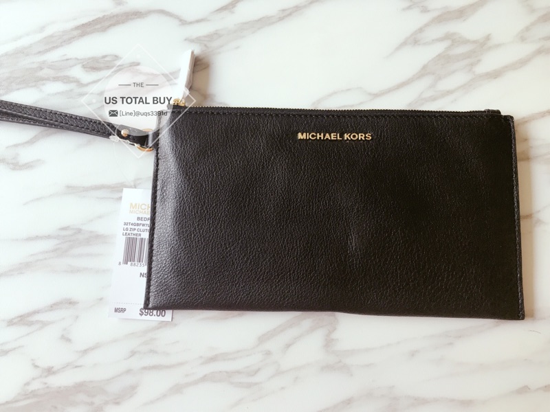 *現貨在台* MICHAEL KORS BEDFORD LEATHER ZIP WRISTLET 真皮拉鍊小手拿包