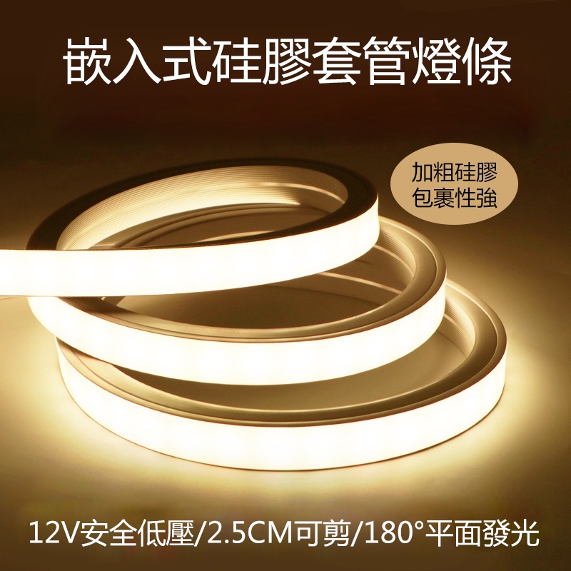 台灣現貨 led燈條 高亮防水燈條 硅膠軟燈條 12V/5公尺 戶外防水燈條 暗槽燈 裝飾燈 led燈帶 居家燈飾 | 蝦皮購物