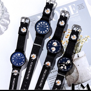 韓國學生gd同款小雛菊手錶花卉圖案帆布女款情侶手鍊手錶套裝