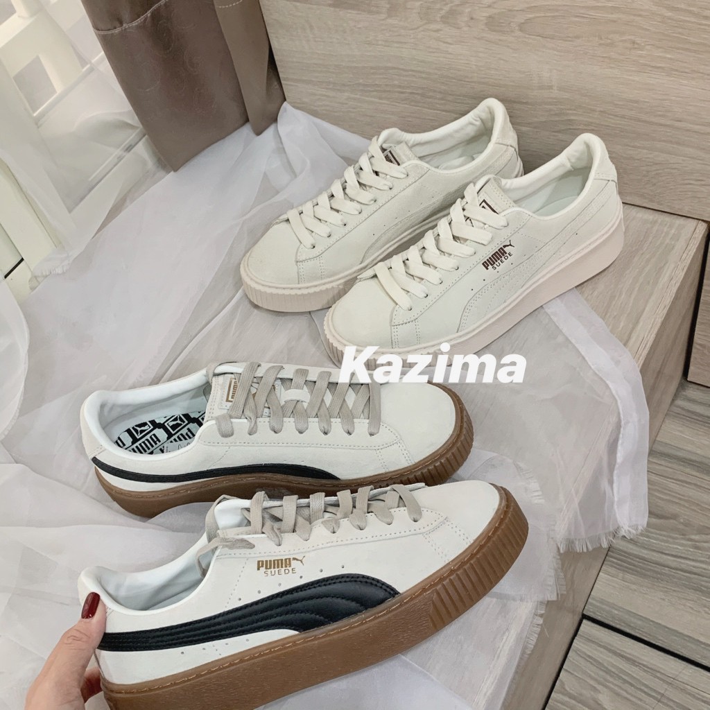 Kazima Puma Platform 厚底蕾哈娜平民版厚底鞋增高鞋鬆糕鞋puma厚底灰灰色泫雅| 蝦皮購物