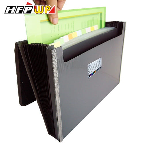 HFPWP 超聯捷 收納盒+12層 風琴夾 顏色隨機出貨 文件 收納整理【金玉堂文具】