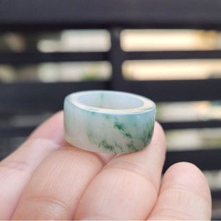 嗨，寶貝銀飾珠寶* 緬甸玉A貨 翡翠飾品☆保證A貨 放光冰種飄花翡翠戒指 版指☆15