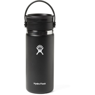【Hydro Flask】寬口 16oz 473ml 時尚黑 美國【旋轉咖啡蓋】不鏽鋼保溫保冰瓶保冷保溫瓶不含雙酚A