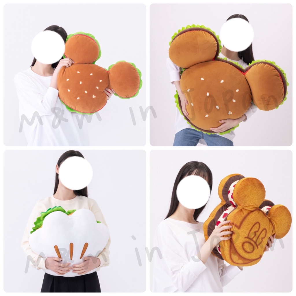 東京迪士尼樂園 樂園美食系列 米奇 漢堡 造型 手掌 割包 鬆餅 夾心冰淇淋 大抱枕 抱枕 預購