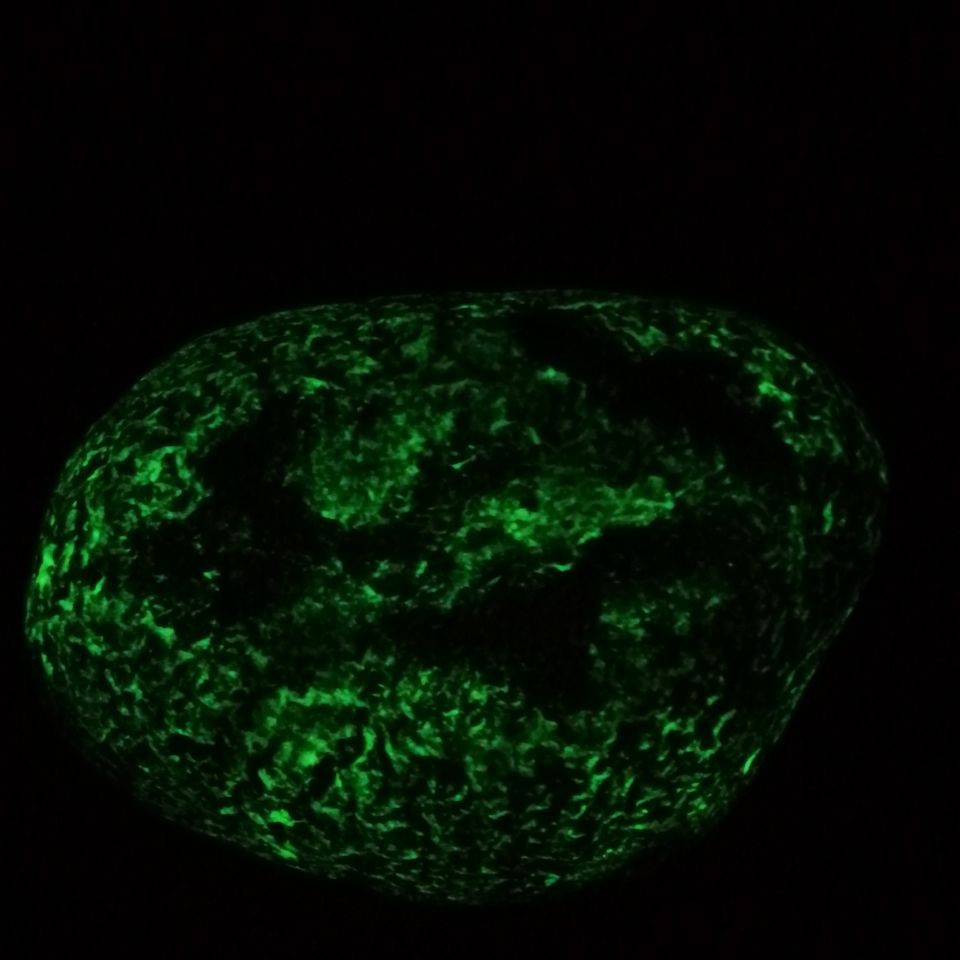 宝石夜光石石夜明珠原石発光石蛍光石石置物手掛品5L