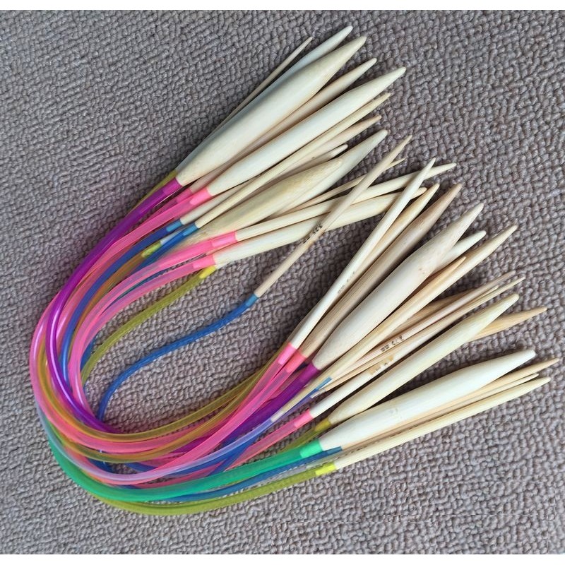 【非織不可】優質竹輪針組 全套18款尺寸 環形棒針 長度40cm 輪針