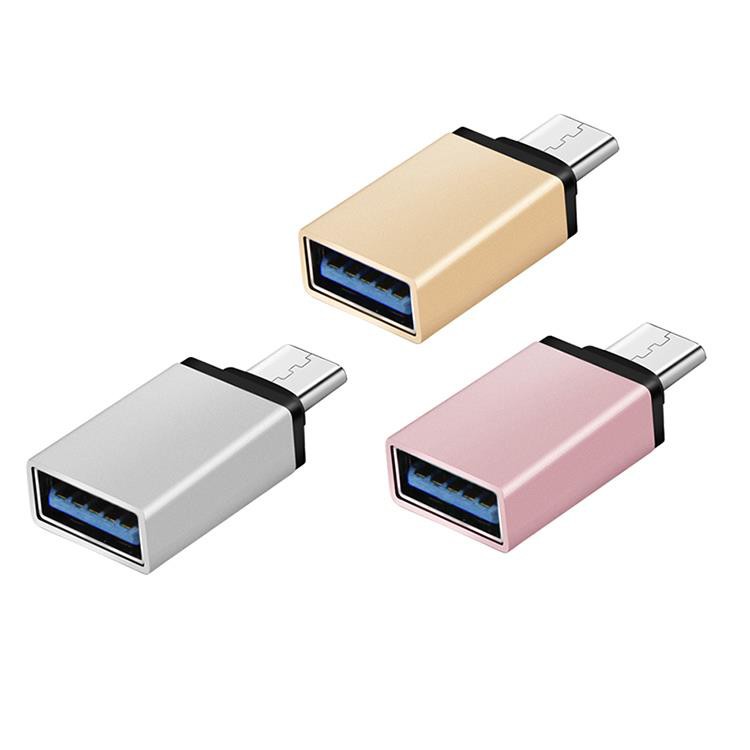 中和店面 Type-C(公) 轉USB(母) 鋁合金轉接頭 USB 3.0 2.0 OTG MAC OS 不挑色