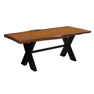 【南洋風休閒傢俱】摩登造型餐桌 泰森6尺原木餐桌 JF356-1