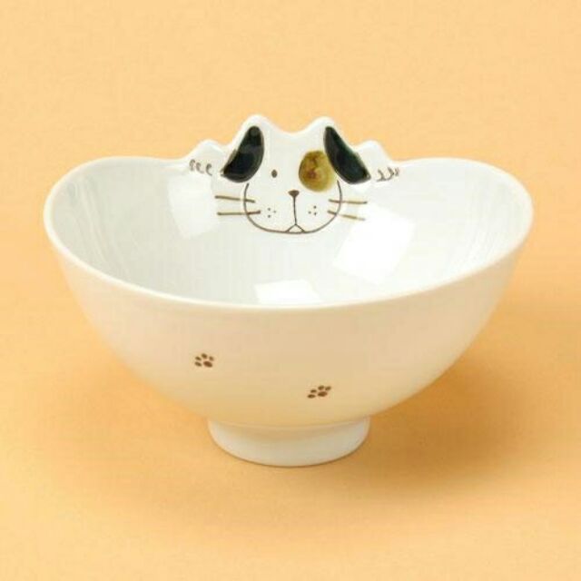 現貨 日本帶回 立體狗狗碗 陶瓷 湯碗 飯碗 日本製