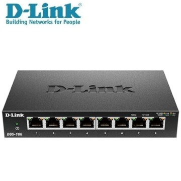 D-Link之DGS-108 8埠Gigabit 桌上型交換器