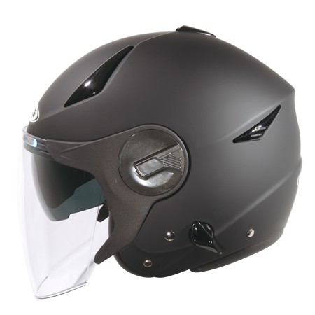 3/4罩半罩 ZEUS 瑞獅 ZS 612A 素色 消光黑 雙層鏡片 超輕量 舒適護頸 三明治網布內裡 相宜安全帽南崁
