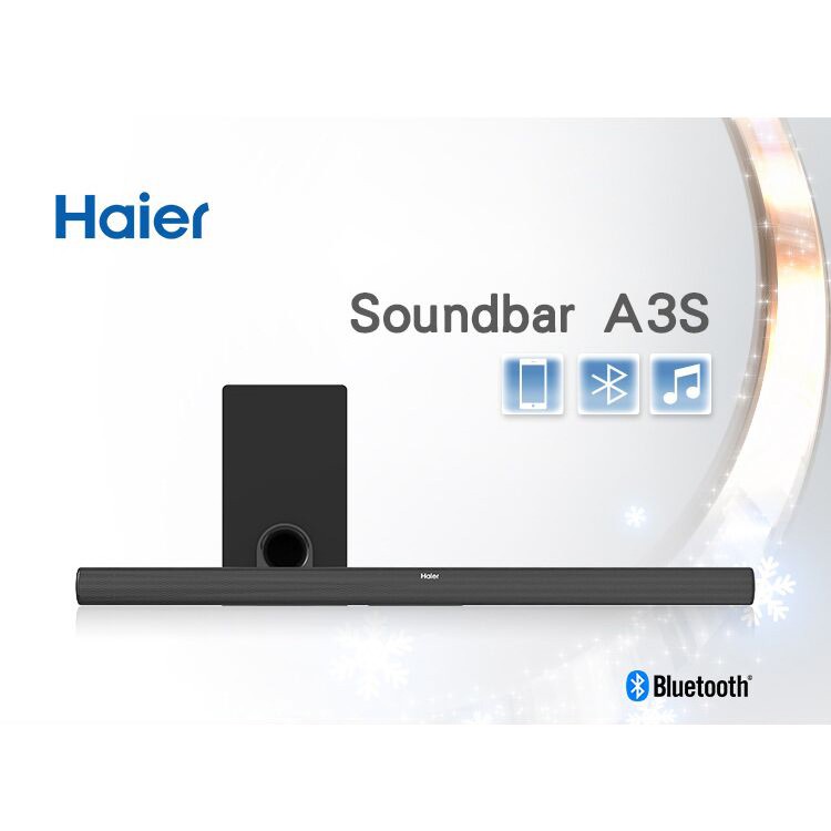 (附發票及保固貼)【Haier海爾】SoundBar聲霸 A3S 藍芽無線劇院音箱+重低音