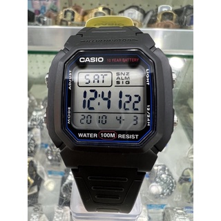 【金台鐘錶】CASIO卡西歐W-800H-1A 數字型 (學生 當兵 必備款) 指定款 防水10年電池壽命