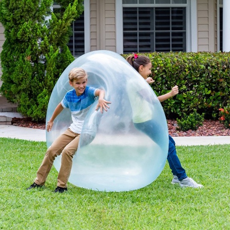 🔥現貨促銷🔥創意TPR兒童玩具彈力球超大充氣球注水泡泡球儿童启蒙拼图玩具