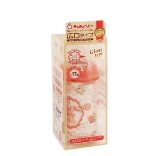 ※寶貝王國※日本Chu Chu啾啾※蕾絲女孩寬口玻璃奶瓶-160ml※