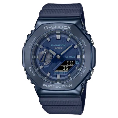 Casio 農家橡樹 G-shock GA-2100 GM-2100N-2A  金屬藍-原廠公司