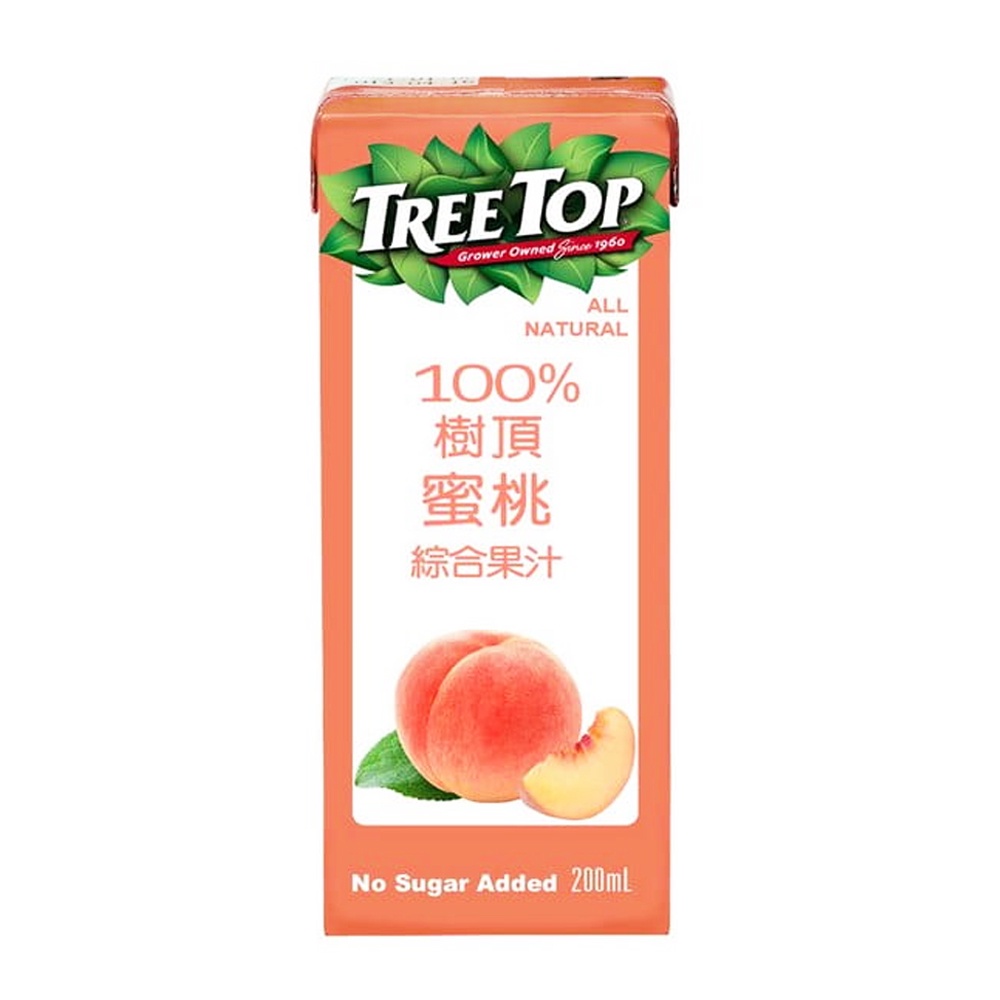 【樹頂】100%蜜桃綜合果汁200ML(利樂包)-city' super
