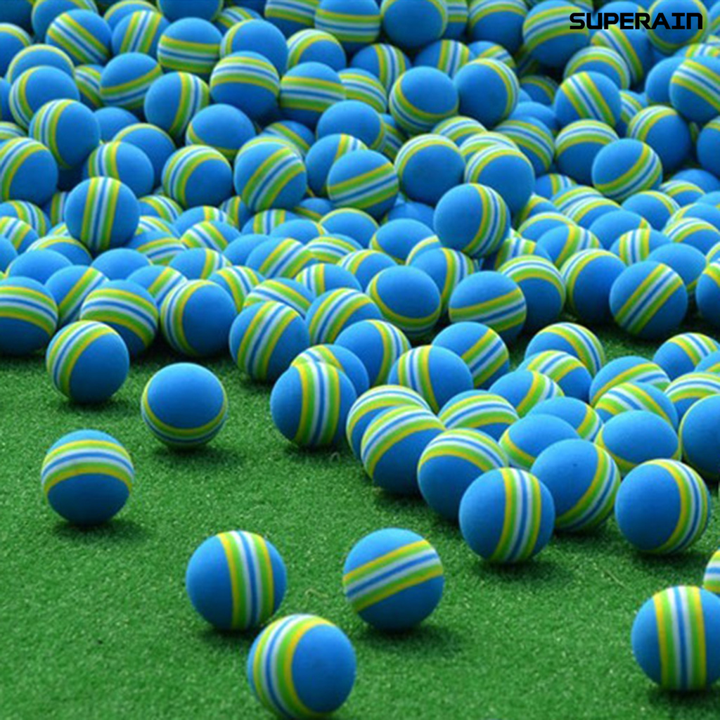 10pcs 高爾夫彩虹球 EVA泡棉球 室内練習球 海綿球 遊樂場玩具球