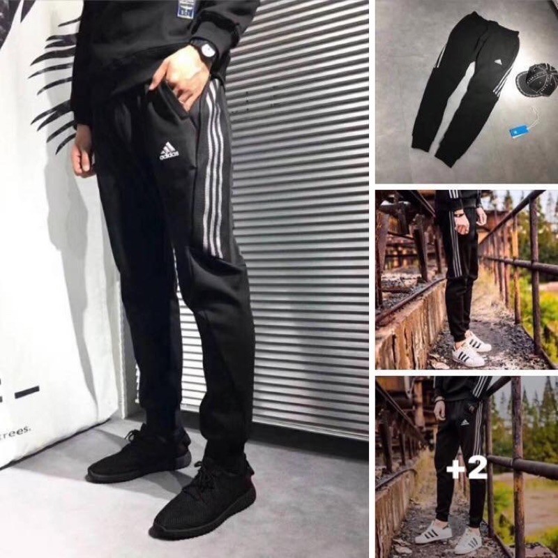 adidas Originals AZ9728 nmd boost黑色三條線休閒運褲球褲牛仔潮流yeezy | 蝦皮購物